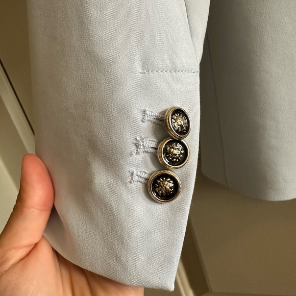 Zara Blue and Gold Blazer with Structured Silhouette - Picture 3 of 8